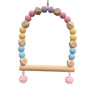 Swings Bird pour perroquets - en cage avec perchoirs et cloches en bois | Jouets oscillants naturels pour cockatiel, perruche, conure, fringue