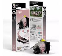 Eugy Puzzle 3D Cochon N°128 – Jouet créatif en carton recyclé, dès 6 ans