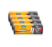 Swirl Anti Odeur Sacs Poubelle, 30 litres, absorbant, Lot de 4, Noir