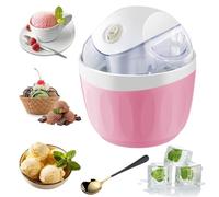 Swirl Cup Ice Cream Maker, 15-Min Quick Electric Personal Machine, Small Home Mini Swirly Cup Ice Cream Maker, One-Touch Diy, for Homemade Frozen Yogurt, Sorbet and Gelato (Pink-B)
