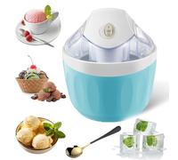 Swirl Cup Ice Cream Maker, 15-Min Quick Electric Personal Machine, Small Home Mini Swirly Cup Ice Cream Maker, One-Touch Diy, for Homemade Frozen Yogurt, Sorbet and Gelato (Blue-B)