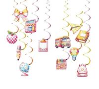 Swirl Lot de 12 guirlandes décoratives à suspendre pour salle de fête avec spirales décoratives pour salle d'enseignant, fenêtre, salle de classe, dortoir