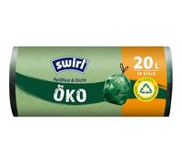 Swirl Lot de 18 sacs poubelle écologiques avec poignée de transport 20 l