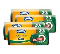 Swirl Lot de 4 sacs poubelle écologiques avec cordon de serrage 20 l