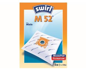 SWIRL M 52 Sacs d'aspirateur 52 MicroPor pour aspirateur Miele Type K