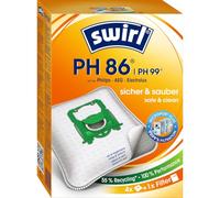 Swirl Sac d'aspirateur PH86/PH96 MicroPor Plus – Anti-allergène, 4 pièces (incl. 1 filtre)