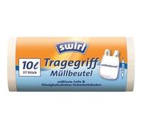 Swirl Sacs poubelle – Lot de 37 – poignée de transport – 10 L