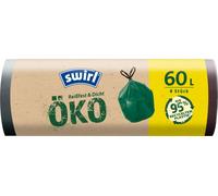 swirl Sac poubelle écologique avec cordon de serrage vert 35 litres 12 sacs