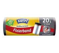 Swirl® Sacs poubelle à bande de fixation - 20 l - Indéchirables et étanches - Support de sac poubelle