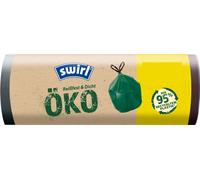 swirl Sacs poubelle écologiques avec cordon de serrage vert 60 litres 8 sacs