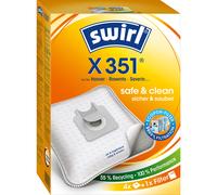 Swirl Sacs pour aspirateur X 351(350) MP Plus AirSpace – Lot de 4 avec 1 filtre