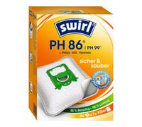 Swirl Sac d'aspirateur PH86/PH96 MicroPor Plus – Anti-allergène, 4 pièces (incl. 1 filtre)