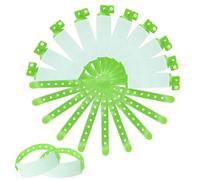 SwirlColor Bracelet Securite Identification Adulte, 100 Pièces Bracelet VIP événementiel Sécurité d'adolescents de PVC - Adulte, Vert