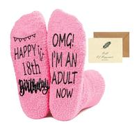 SwirlColor Chaussettes pour 18e anniversaire pour filles, chaudes et confortables, lavables, rose, 5