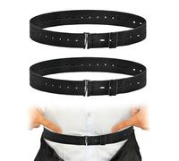 SwirlColor Chemise demeure pour les hommes, 2 pièces élastique réglable chemise demeure ceinture ceinture Tuck soigné regarder pour les affaires bureau mariage vêtements quotidiens