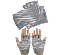 SwirlColor Paire de Gants antidérapants pour Yoga, Pilates, Exercice, avec Points en Silicone Blancs, EU 36-38 (Gris)