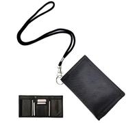 SwirlColor Porte Monnaie Enfant Garçon, Portefeuille à Trois Volets Noir avec Fermeture à Glissière à Cordon Porte - Cartes, Porte - Monnaie pour Garçon Et Adolescent Ultra - Mince