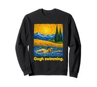 Swirling Art Swimmer Open Water Freestyle Sweatshirt