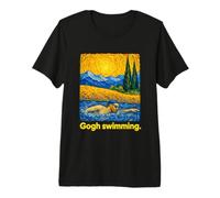Swirling Art Swimmer Open Water Freestyle T-Shirt Haut de Gamme
