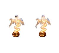 Swirling Ghost Pumpkin Outdoor Lamp For Garden Halloween Warm White Statues