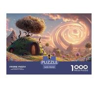 Swirling Mass of Energy and Flowers 1000 Pcs Carton Premium Coffret De Puzzles Cloud Tree Stimulant Et Éducatif Jeu Créatif Puzzles pour Adultes Et Enfants 70x50cm/1000pcs