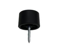 Swish Lot de 2 butoirs de porte en caoutchouc Noir 30 mm