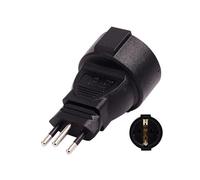 Swiss 3pin Round To Eu Standard 16a 250v Power Supply Adapter Male To Female