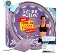 Swiss Activa+ S4.S Silent Hula Hoop Pneu Adulte avec Compteur 60-112cm - Extra Silencieux - Ne Tombe Pas - Cerceau pour Femmes pour Perdre du Poids - Smarter Fitness avec Poids