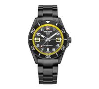 Swiss Alpine Military 7029.1 Montre à Quartz Analogique pour Homme en Acier Inoxydable, Sw-Jaune - 1178sam, Bracelet