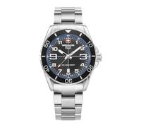 Swiss Alpine Military 7029.1 Montre analogique à quartz pour homme en acier inoxydable, Acier/Acier/Sw-bleu - 1135sam