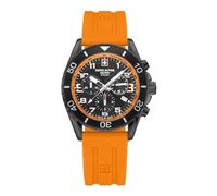 swiss alpine military 7029.9 Montre chronographe à quartz analogique en silicone pour homme, Sw/Silicone/Orange - 9879sam, bracelet