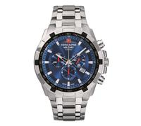 Swiss Alpine Military Montre pour Homme 7043.9135 Star Fighter Chrono Bleu 46 mm Acier Bracelet