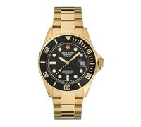 Swiss Alpine Military 7053.1 Montre Homme Master-Diver Analogique Quartz Acier Inoxydable, Or/Noir - 1117sam