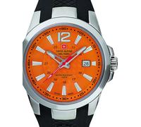 Swiss Alpine Military Grovana 7058.1839 Montre pour homme 10 ATM fabriquée en Suisse Orange, Sportif