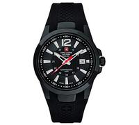 swiss alpine military by Grovana Montre pour Homme All Black 7058.1877 10ATM fabriquée en Suisse, Sangle