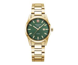 Swiss Alpine Military - Damenuhr Argos or vert 34mm 7767.1114 - Femme - Accessoires - Jaune - Taille: ONE Size