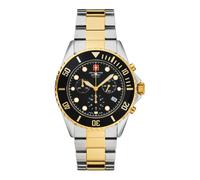Swiss Alpine Military, Homme, Accessoires, Noir, Taille: ONE Size Montre Homme Master Diver Chrono 7053.9147 44 mm Chronographe & Affichage de la Date Bracelet en Acier Inoxydable