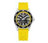 Swiss Alpine Military Montre Homme Quartz Analogique Silicone 7029.1, Acier/Silicone/Sw-jaune - 1838sam, Sangle