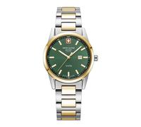 Swiss Alpine Military - Montre pour dames Argos bicolore vert 34mm Quartz 10Atm 7767.1144 - unisex - Accessoires - Vert - Taille: ONE Size