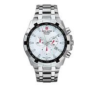 Swiss Alpine Military par Grovana, Montre chronographe pour homme, Étanchéité de 10 ATM, Argent, 7043.9132SAM