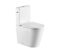 Swiss Aqua Technologies Brevis WC à poser | Abattant SoftClose | Idéal pour votre salle de bains moderne | Nettoyage et entretien faciles | SATBRE031RREXVP