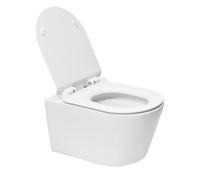 Brevis WC suspendu sans bride, fixations invisibles + abattant ultra-fin, softclose (SATBRE011RREXP)