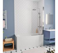 Swiss Aqua Technologies - By Kaldewei 150x70 cm Ensemble baignoire Vivien universelle + Pare baignoire pivotant chrome + pieds (SATVIVI150-SETP1)