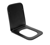 Infinitio Abattant de WC rectangulaire, Avec frein de chute, Noir (SATINFP12BKM)