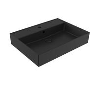 Swiss Aqua Technologies - Lavabo 60,5 x 46,5 cm - noir mat - avec trop-plein - 1 trou de robinetterie - SAT Infinitio