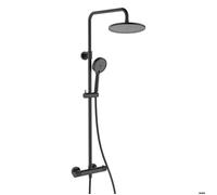 Swiss Aqua Technologies - Système de douche SAT avec mitigeur thermostatique noir SATSSTKC