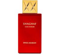 Swiss Arabian Shaghaf Oud Ahmar Eau de Parfum Unisex 75ML - Un gourmand ambré chaud décadent avec de la bergamote pétillante et des fruits mûrs - Un parfum luxueux et séduisant