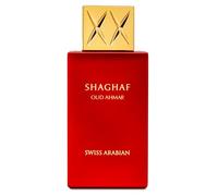 Swiss Arabian Shaghaf Oud Ahmar Eau de Parfum Unisex 75ML - Un gourmand ambré chaud décadent avec de la bergamote pétillante et des fruits mûrs - Un parfum luxueux et séduisant