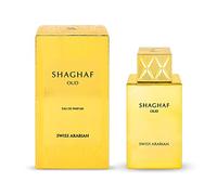 Swiss Arabian Shaghaf Oud Eau de parfum avec notes safran, rose, praliné bois, vanille - Pour homme et femme - 75 ml