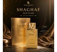 SWISS ARABIAN Shaghaf Oud Elixir Eau De Parfum 75ML Parfum de luxe sucré Oud Vanille Ambre longue tenue unisexe Verre
